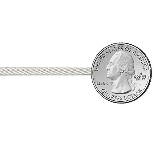 Savlano 925 Sterling Silver 4.5mm Herringbone Flat Snake Magic Chain Necklace for Women & Men with a Gift Box - Made in Italy
