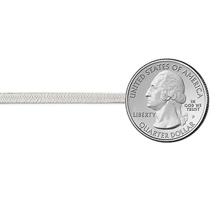 Savlano 925 Sterling Silver 4.5mm Herringbone Flat Snake Magic Chain Necklace for Women & Men with a Gift Box - Made in Italy