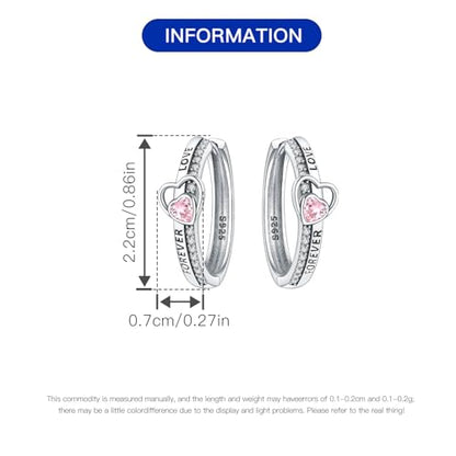 Floral Hoop Earrings 925 Sterling Silver with 14K Gold Plating – Lightweight CZ Flower Hoops | Hypoallergenic Jewelry for Women | Gift Box + Polishing Cloth - color: 22mm FOREVER LOVE earrings