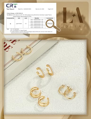 LOLIAS 4 Pairs Ear Cuffs Non Piercing - 14K Gold Plated Ear Cuff Earrings for Women Ear Cuff for Non Pierced Ears Clip on Cartilage Earring Adjustable Fake Earrings Set - style: CZ-14K Gold Plated