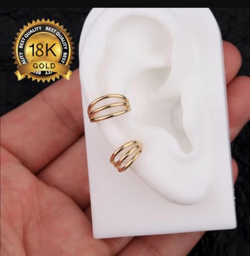 16G Septum Ring Hinged Septum Clicker Nose Ring Septum Piercing Jewelry - color: Triple-gold, size: 8mm