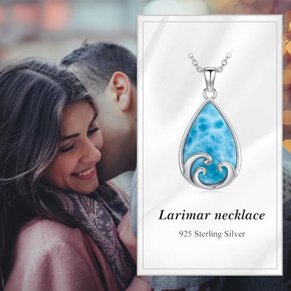 Natural Teardrop Gemstone Necklace 925 Sterling Silver Gemstone Pendant Necklace Minimalism Jewelry Gifts for Women