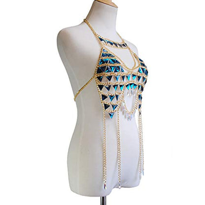 Women's Sexy Suit Body Chain - color: C-Gold Colour