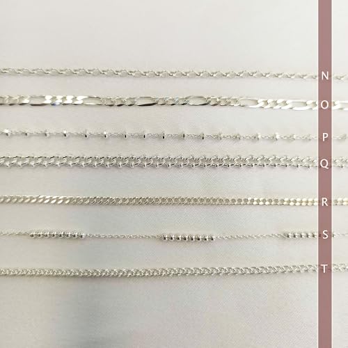 Sterling Silver Chain Bracelets for Women - Dainty 925 Silver Adjustable Bracelets, Minimalist Layering Jewelry, Stackable Chain Styles - style: E