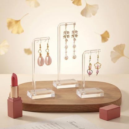 3 PCS Earring Display for Photos, Acrylic Earring Holder for Jewelry | Earring Holders for Selling, Earring Display for Vendors, Jewelry Earring Necklace Display