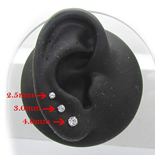 20g/18g/16g Titanium Press Fit Threadless Push in Labret Stud