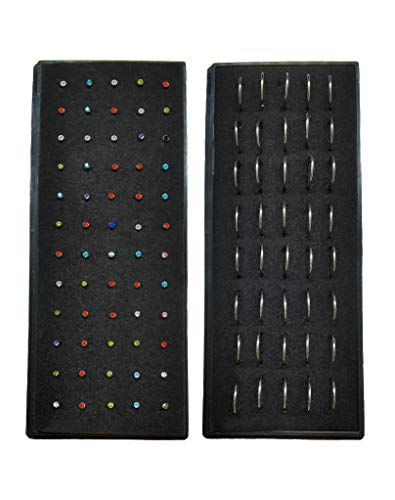 100Pcs Bone Nose Studs Stainless Steel Multicolor Cubic Zirconia Nose Rings Stud Hoop Tragus Cartilage Nose Ring Labret Nose Piercing Pin Jewelry for Women Men 1.5mm 2mm 2.5mm 20G 22G - style: D:60Pcs 1.5 mm CZ+40Pcs 8mm Nose hoop