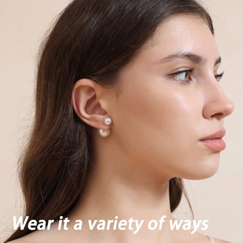 14k Gold Plated Lightweight Pearl Earrings,Trendy Jewelry,Teardrop Hoop Earrings for Women,Pearl Drop Earrings,Elegant Jewelry for Gifts - color: silver pearl