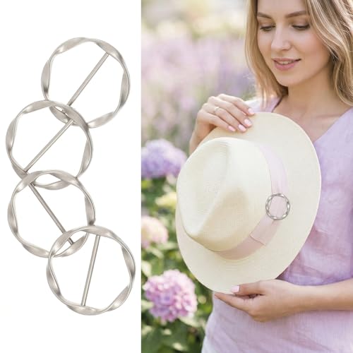 4 PCS Scarf Ring Clip, Shirt Ties Clips for Women Silk Scarf Rings and Slides Clothes Knotted Clip Round Shirt Scarves Buckle Fashion Alloy Circle Clips Buckle for Shirts Silk Scarves Clothing