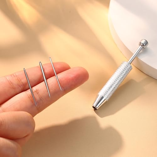 Piercing Ball Grabber Tool, 14-20G Taper for Changing Jewelry | Surgical Steel Flat Back Earrings Threader Tool Insertion Pin, Body Piercing Kit for Ear Rook Conch Nose Lip Jewelry Removal - style: External Thread(14G 16G 18G) +Ball Grabber Tool