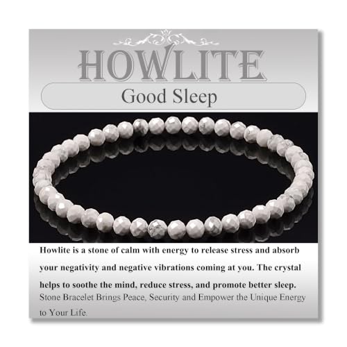 MASSIVE BEADS Natural Genuine Gemstone Beads Healing Crystal Chakra Reiki Jewelry Faceted Round Beads Bracelets 3mm - color: Howlite