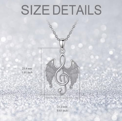 SUPAC Musical Note Jewelry Set, 4-Piece Silver Treble Clef Design, Necklace Bracelet Earrings Keychain - color: Silver/Rose Gold