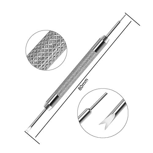Ginsco 460 Pcs 6-25mm Diameter 1.5mm Stainless Steel Watch Band Spring Bars Link Pins with Strap Link Pin Remover Watch Repair Kit