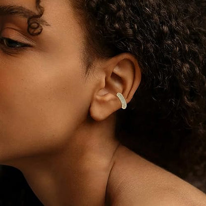 Ear Cuff Earrings for Women Chunky Ear Cuffs Non Piercing | Clip on cartilage earrings helix fake earrings jewelry trendy stuff christmas gift stocking stuffers - color: Q