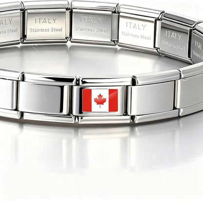 Italian Bracelet Charm,9mm,United Arab Emirates,Country & Culture > Flag - color: Canada