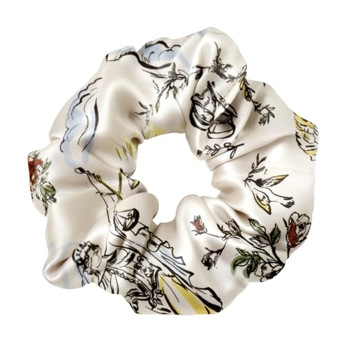 LILYSILK Silk Hair Scrunchies Ties for Frizz & Breakage Prevention 100% Mulberry No Damage Elastic Ponytail Holders, Libra - color: Libra