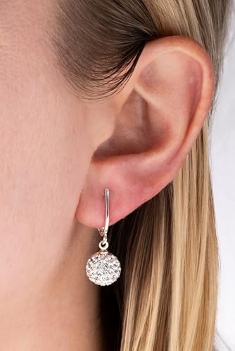 Silver Clip On Earrings For Women, They Look Pierced, Don't Pinch & Won't Fall Off, Hypoallergenic & Lightweight - color: Silver Sparkle CZ