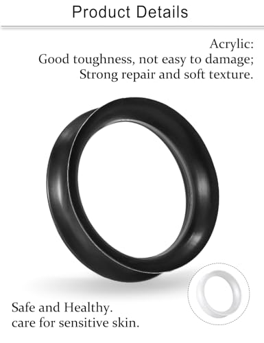 Cisyozi 10G-50mm Thin Silicone Gauges for Ear Flexible Double Flare Gauges Tunnels Expander Stretching Gauge Earlets Plugs Gauges Kit Earlets Retainer Same Sizes 3 Colors - style: Size: 28mm = 1 1/8 inch