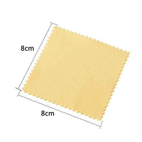 Outus 50 Pack Jewelry Cleaner Silver Polishing Cloth for Jewelry Cleaning Cloth Soft Polish Cloth for Pearl Gold Silver