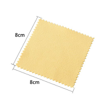 Outus 50 Pack Jewelry Cleaner Silver Polishing Cloth for Jewelry Cleaning Cloth Soft Polish Cloth for Pearl Gold Silver