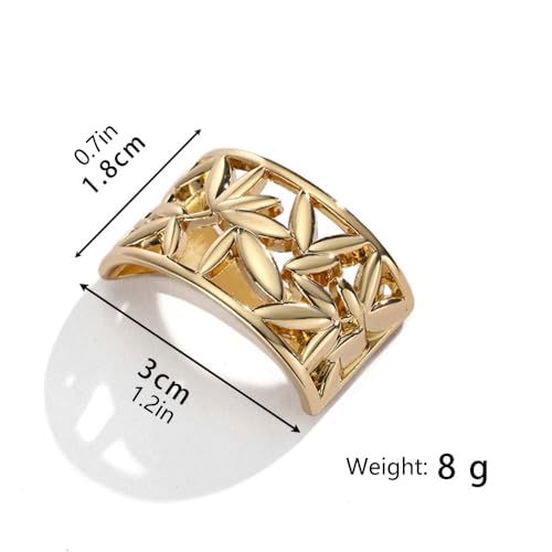 Elegant Leaf Silk Scarf Ring Brooch for Women Metal Delicate Oblate Shawl Scarves Buckle Wrap Clasp Clip Brooches Fashion Unique Wedding Formal Party Dress Accessories Jewelry - color: 14k Gold Plated