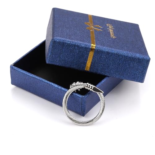 Dorriss Ring for Women Adjustable Cable Nail Rings Open Stackable Jewelry - color: B-Silver
