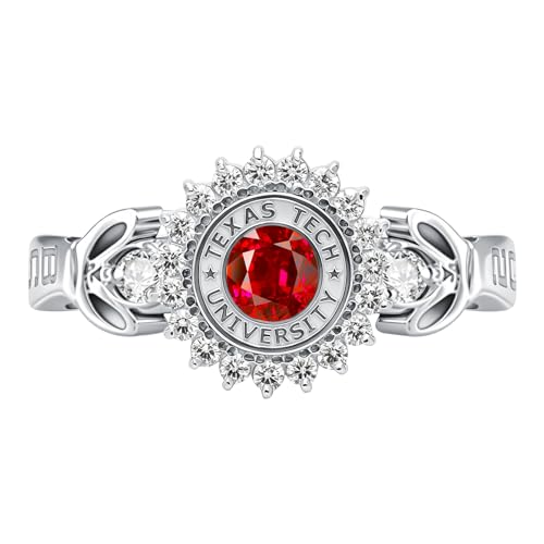 ROMANTICWORK Class Rings for Women High School 925 Sterling Silver Customizable Engraved Rings for Women Graduation Ring Size 4 to 16 Jewelry Gifts for Sisters Friends - color: Class Ring for Women 11