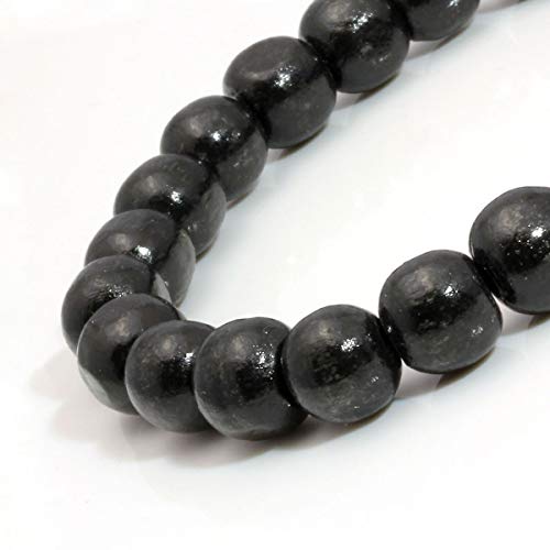 Eigso 6-8mm Wood Beads Bracelet Prayer Beads for Meditation Buddha Tibetan Bracelet for Men and Women - color: A1: 4PCS 8MM Black Cross