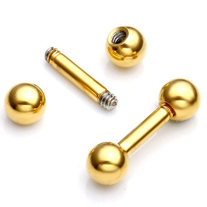 Zysta 4 Pairs Stainless Steel 14/16G Mixed Colors Body Piercing Barbells 6-16mm Post Studs Earring NippleTongue Helix Tragus Cartilage Labret Medusa Lip Eyebrow Straight Bar Ball Screw … - color: 4mm Ball,6mm Post