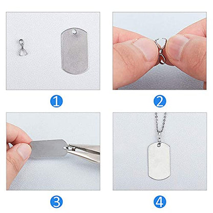 UNICRAFTALE 120pcs 6 Styles 304 Stainless Steel Pendant Pinch Bails Ice Pick Pinch Bails Clasp Dangle Charm Bead Pendant Jewelry Finding Connector Bail for Jewelry Making 7-10mm Long - color: Stainless Steel Color- 6 Styles