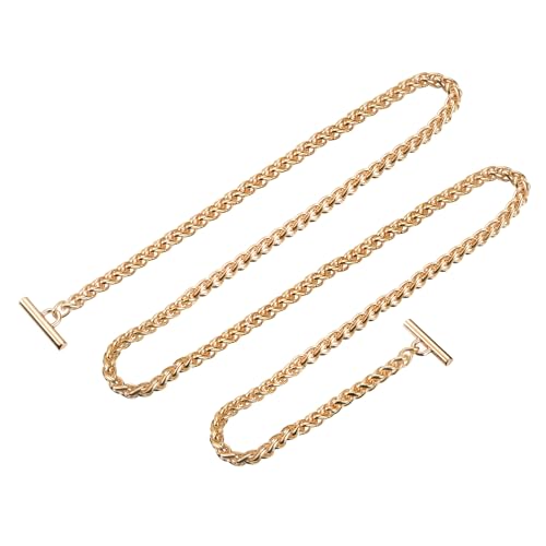 uxcell Iron Flat Chain Strap, 51" Handbag Chains Accessories Purse Chain Straps with Toggle Clasps for Shoulder Bags Cross Body DIY, Gold Tone - color: Gold Tone, size: 51"