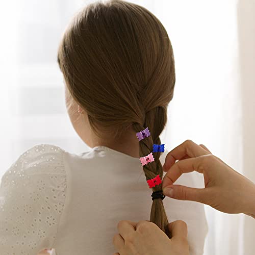 50 PCS Mini Hair Claw Clips， Bangs Strong Grip Multifunction Clamp Clips. (Matte Colors) - color: Matte Colors