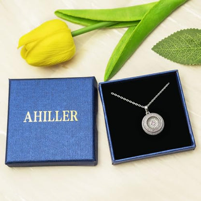 Ahiller Women's Necklace, Dainty Pendant Choker, Adjustable Chain | Heart Initial & Round Pendants, Daily Necklace,17-21" Adjustable Necklaces, Trendy Minimalist Jewelry, Stainless Steel Chain - color: XW-Silver, style: Other Shapes - Multi-Color