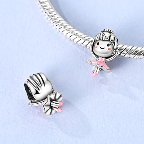 NARMO 925 Sterling Silver Charm Bead for Bracelets Silver Charms for Women - color: Dance Ballet