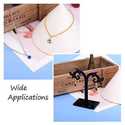 Cheriswelry 48Pcs 7.5mm Silver Gold Flat Round Alloy Glass Rhinestone Charms Birthstone Pendants Tiny Dangle Charms for DIY Necklace Earring Bracelet Jewelry Making Crafts - color: Mixed Color