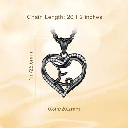 INFUSEU Unique Initial Necklaces for Women Girls Small Heart Letter Jewelry, Meaningful Personalized Gifts - style: E