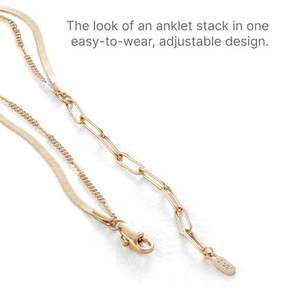 JENNY BIRD Surfside Anklet - color: High Polish Gold
