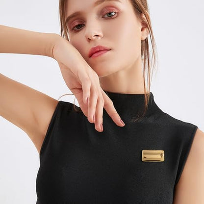 Rectangle Geometric Brooch Lapel Pin for Women Men Fashion Minimalist Suit Dress Sweater Scarf Clothes Accessories Brooches Pins Unique Jewelry