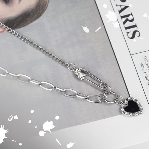 Irregular Heart Necklace for Women Y2k Pink Zircon Pearl Diamond Women's Fashion Pendant Hot Fashion Pink Jewelry for Women - color: Style14