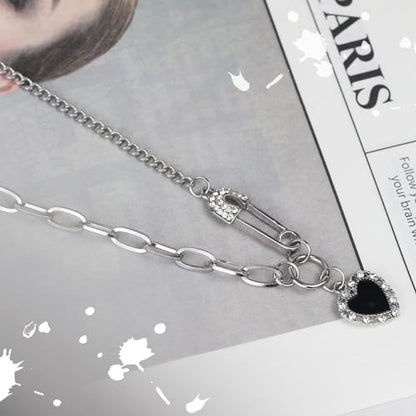 Irregular Heart Necklace for Women Y2k Pink Zircon Pearl Diamond Women's Fashion Pendant Hot Fashion Pink Jewelry for Women - color: Style14