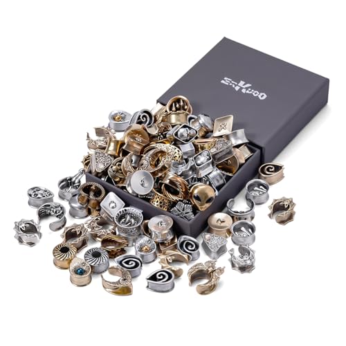 ERKUOO 10 Pairs Ear Tunnels Plugs Gauges Set Random Color Gothic Ear Stretching Kit Saddle Expander Ear Plugs for Women Men Piercing Jewelry 6mm to 25mm - size: 0g=8mm