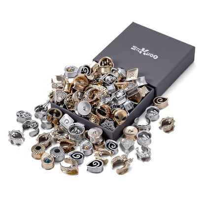 ERKUOO 10 Pairs Ear Tunnels Plugs Gauges Set Random Color Gothic Ear Stretching Kit Saddle Expander Ear Plugs for Women Men Piercing Jewelry 6mm to 25mm - size: 7/8"=22mm
