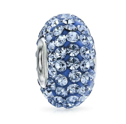 Adabele 1pc Solid 925 Sterling Silver Jan-Dec Birthstone Bead Charm - color: December