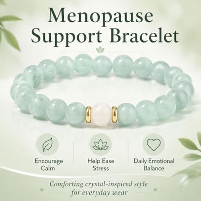 Anxiety Relief Crystal Bracelet Menopause Bracelet Tigers Eye Citrine Natural Stone Stress Beaded Stretch Bracelets Anxiety Relief Healing Bracelets New Chapter Encouragement Jewelry Menopause Gifts - color: C