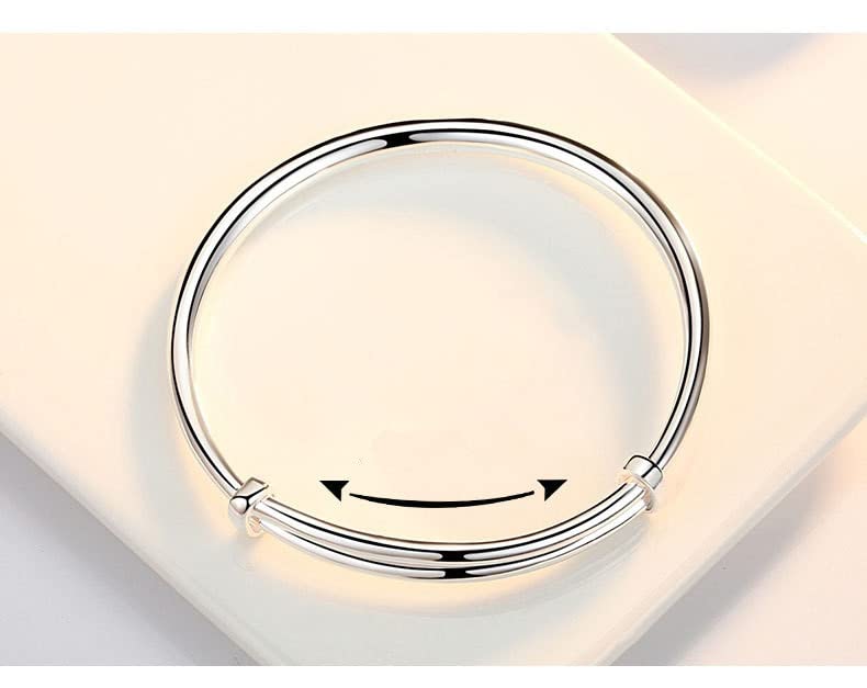 925 Sterling Silver Bracelet Plated Cuff Bangle Bracelet Fashionable Multi-layer Cross Wire Bangle Bracelet Open Adjustable Wide Cuff Bracelet for Teen Girls Fashion Jewelry - color: 01