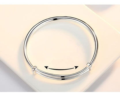 925 Sterling Silver Bracelet Plated Cuff Bangle Bracelet Fashionable Multi-layer Cross Wire Bangle Bracelet Open Adjustable Wide Cuff Bracelet for Teen Girls Fashion Jewelry - color: 01