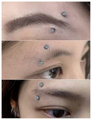 F136 Titanium 16g 6/8/10mm Eyebrow/Rook/Snug/Vertical-Labret/VCH/Snake-Eyes/Anti-Tragus/Christina/Daith/Belly-Button/Bridge/Hood/Surface Curved Barbell Piercing Jewelry for Women Men - color: White, size: 6 mm (1/4 in)