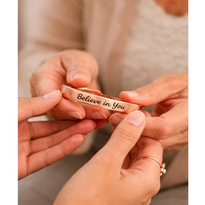 Touchstone Inspirational Copper Engraved Magnetic Bracelets for Women-Personalized Jewelry Gifts for Best Friend/Mom/Daughter/Sister - Adjustable Bracelet in a Gift Box Believe in You - style: Believe in You