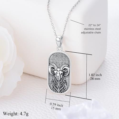 SIMONLY Zodiac Necklace 925 Sterling Silver Constellation Necklace Zodiac Sign Necklaces Horoscope Jewelry Christmas Birthday Astrology Gifts for Women Men Unisex - style: Aries