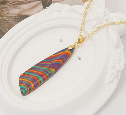 Nature Stone Necklaces for Women Boho Pendant Necklace 18K Gold Chain Necklaces - color: Flower Gold